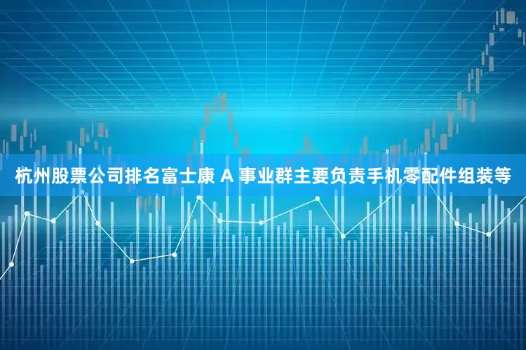 杭州股票公司排名富士康 A 事业群主要负责手机零配件组装等